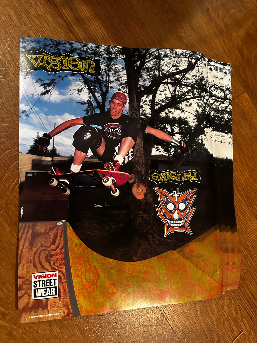 Vision Street Wear poster with the skateboarder John A. Grigley at HellBow Ramp
