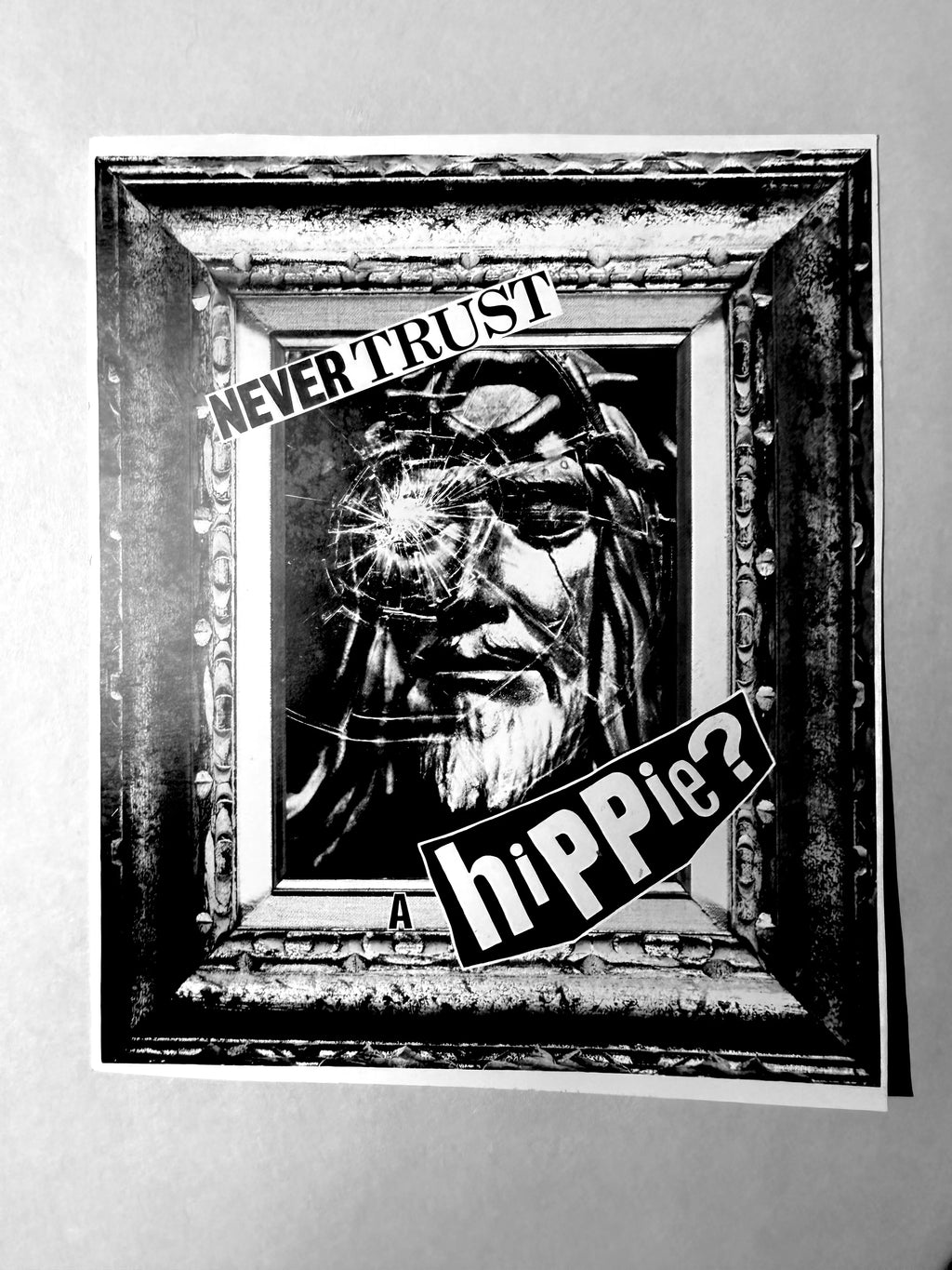 OGD Vintage Never Trust A Hippie Black Perfect Dead-Stock Tee Shirt 1992