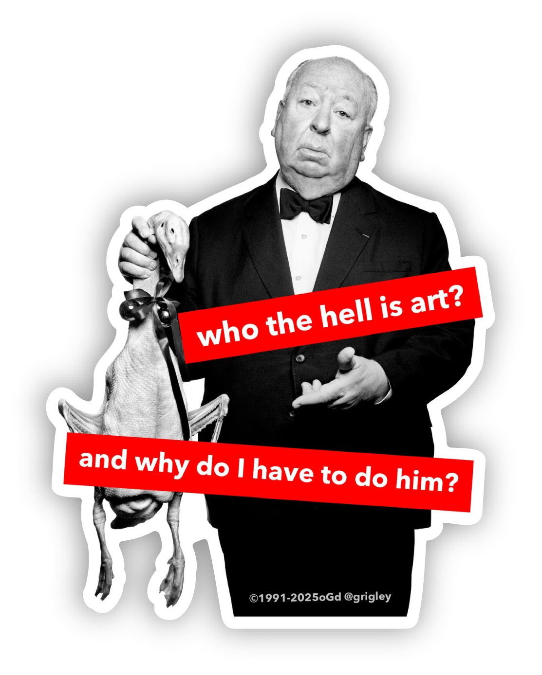 Who The Hell Is Art? Die Cut Stickers 1991