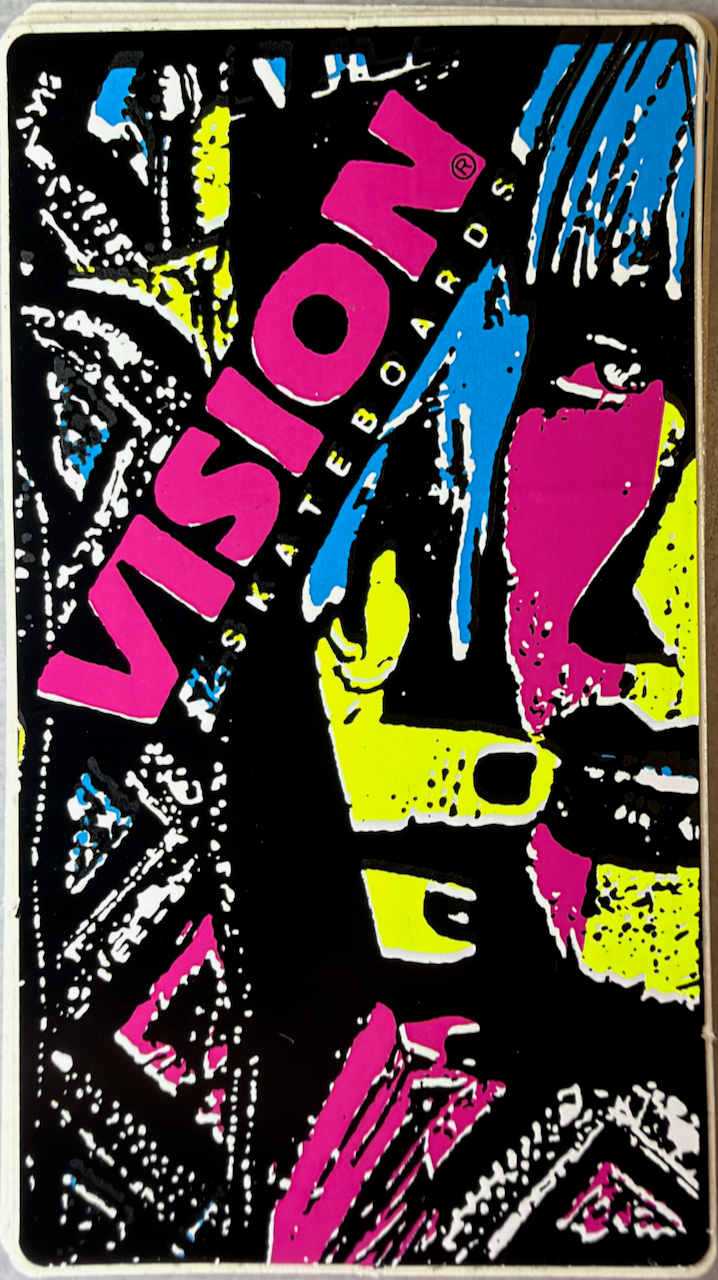 VINTAGE Vision Skates Aggressor 1. Skateboard Decals Circa 1986