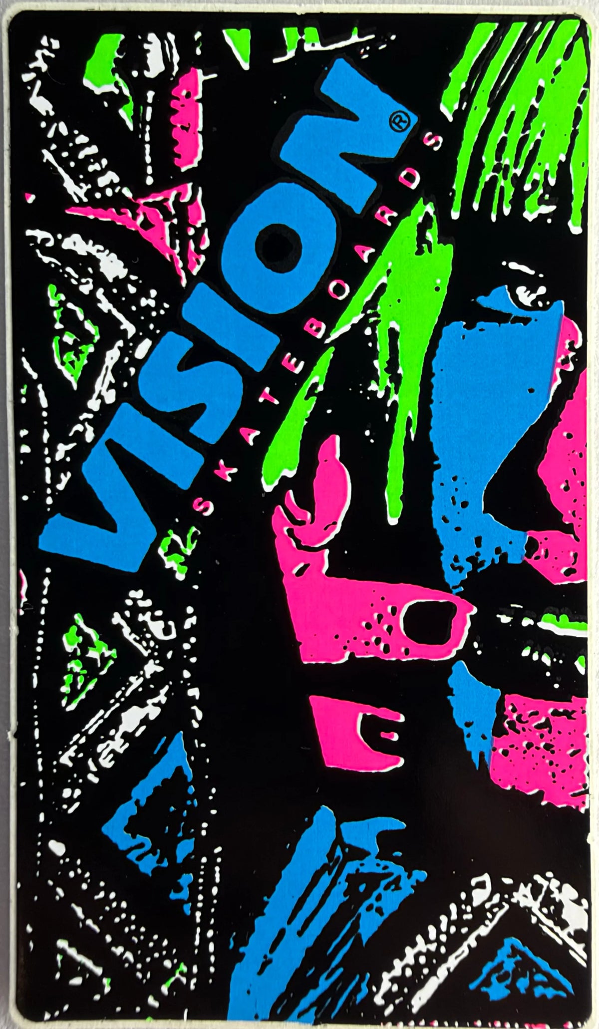 VINTAGE Vision Skates Aggressor 1. Skateboard Decals Circa 1986