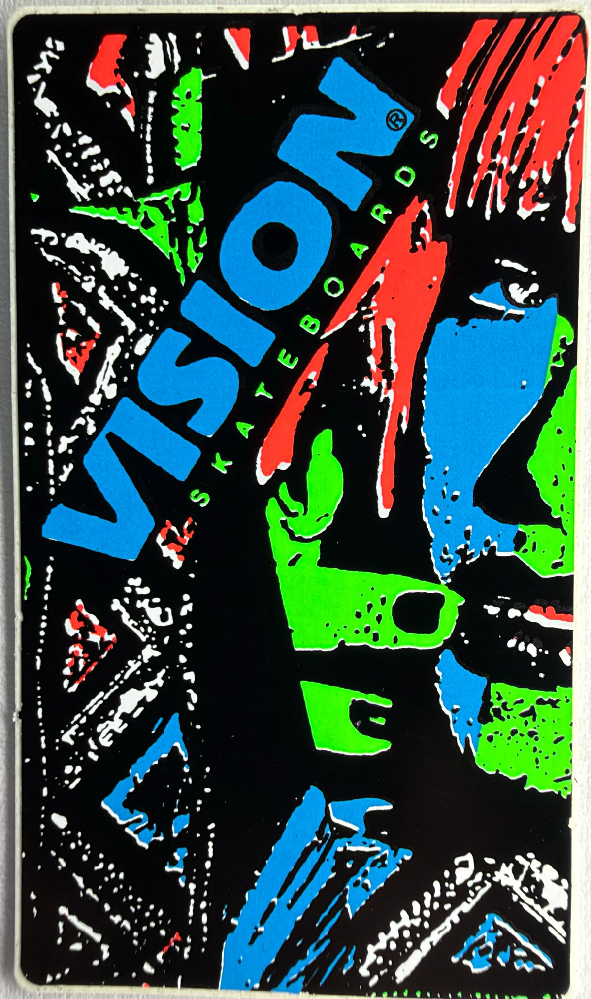 VINTAGE Vision Skates Aggressor 1. Skateboard Decals Circa 1986