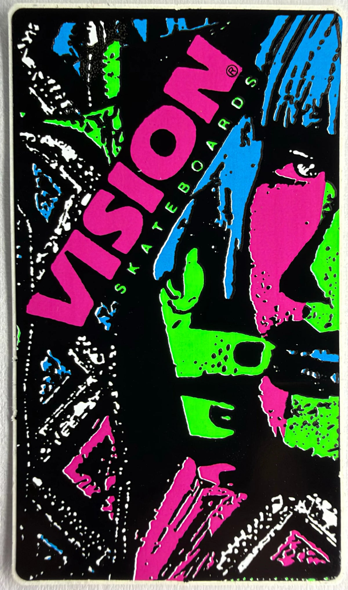VINTAGE Vision Skates Aggressor 1. Skateboard Decals Circa 1986