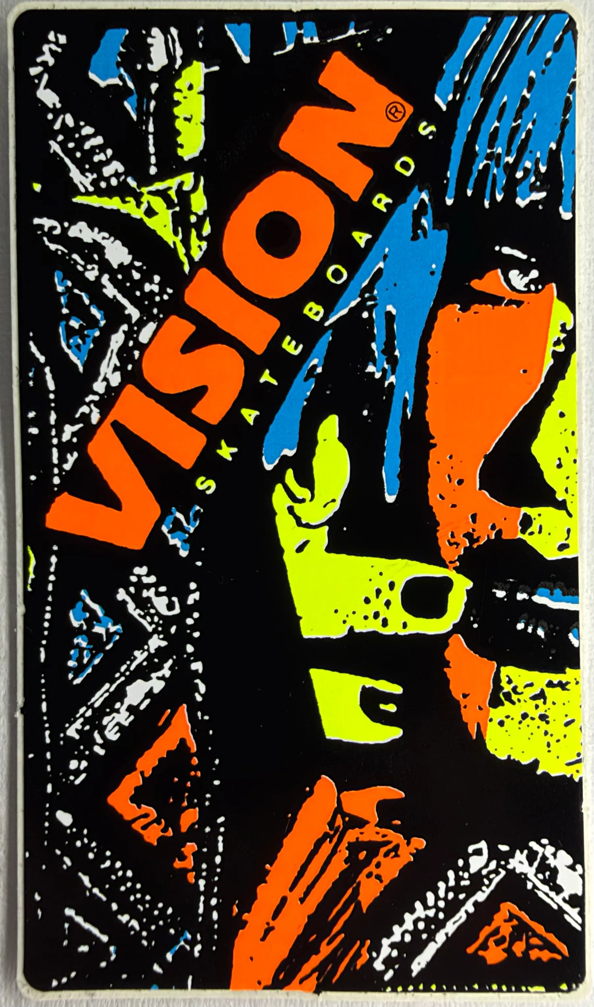 VINTAGE Vision Skates Aggressor 1. Skateboard Decals Circa 1986