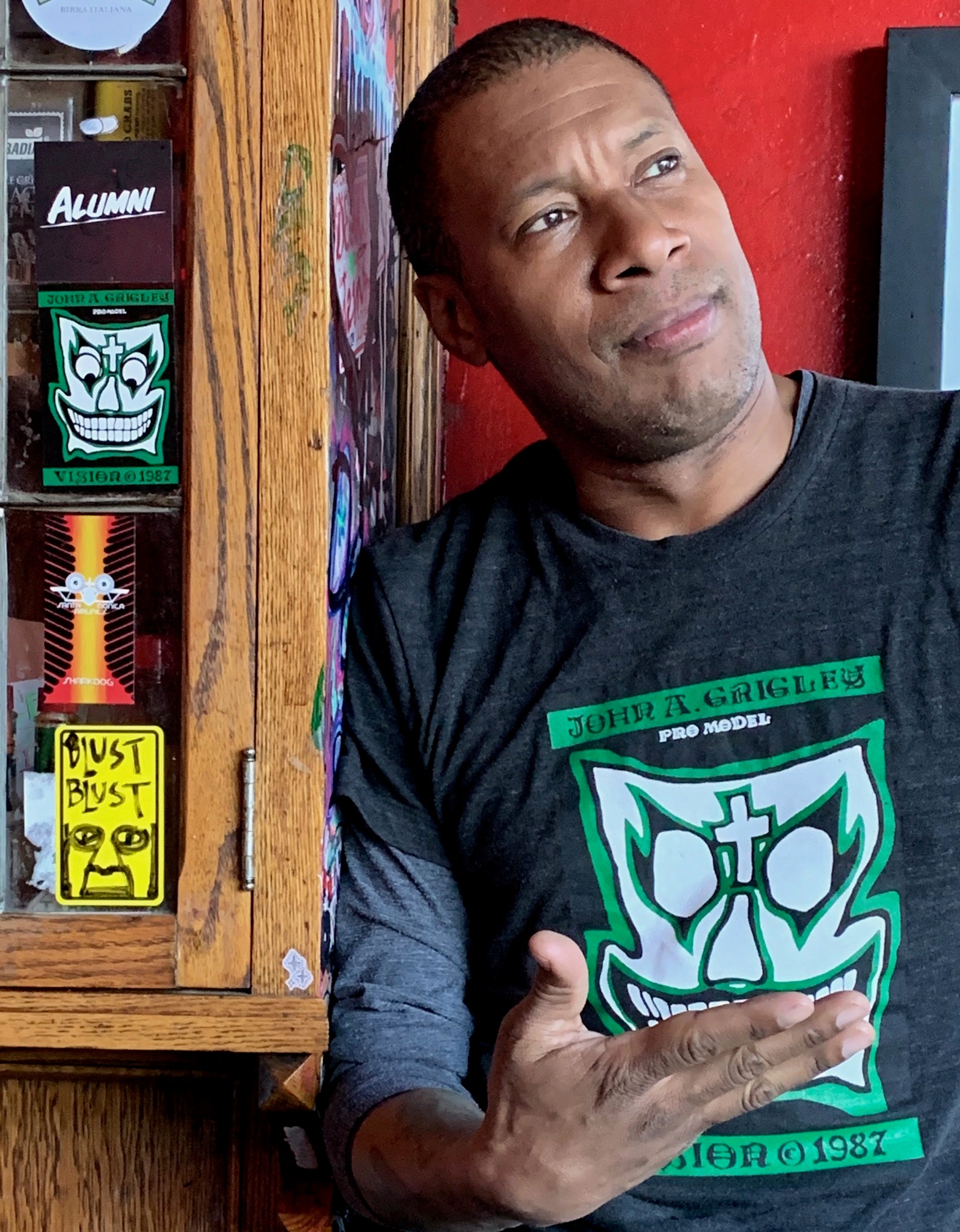 Vision Skates John A. Grigley Mask 1 Tee 1987 (circa 2016 Reissue)