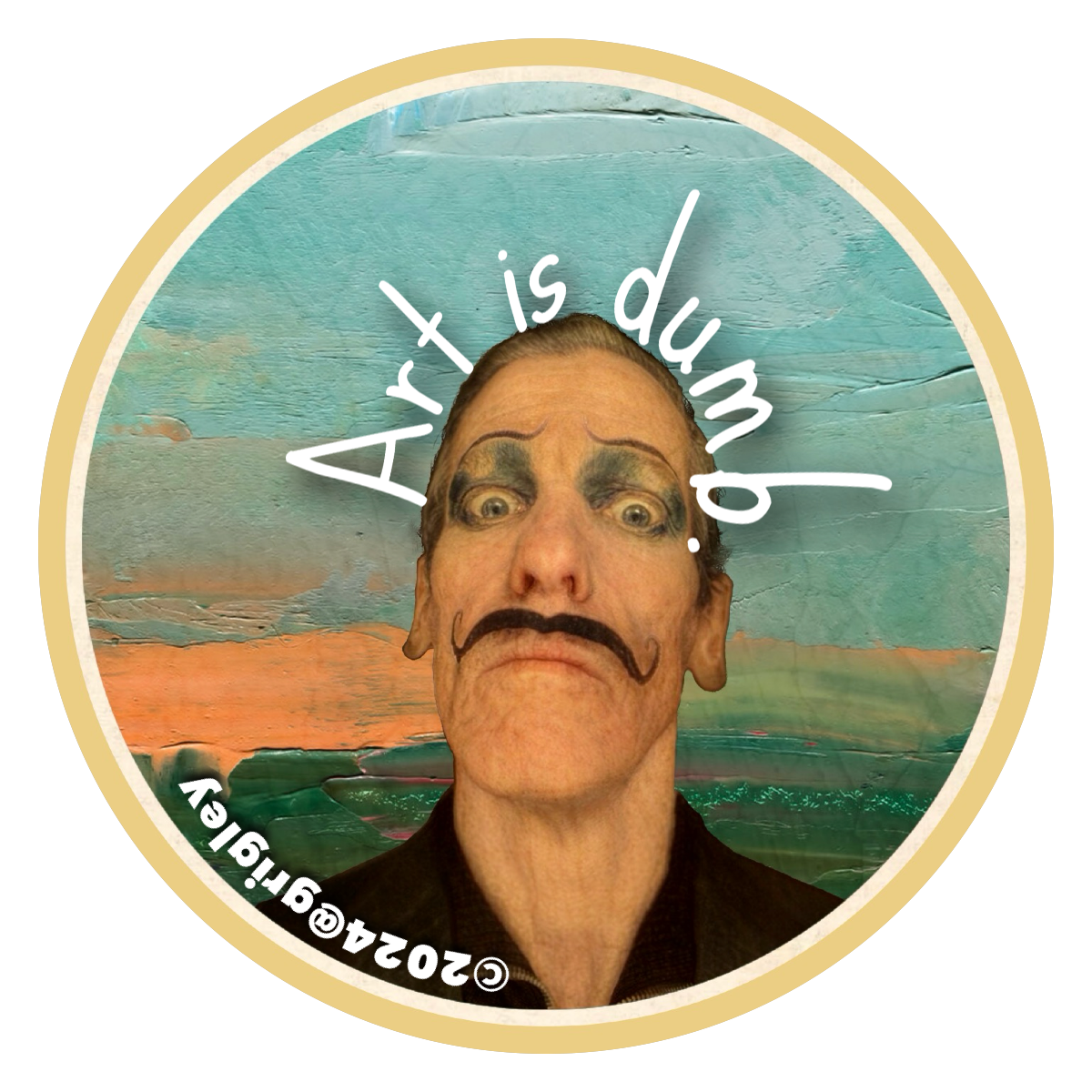 OGD Art•Is•Dumb 2.5 Round Selfie-Suicide Sticker Series 2024