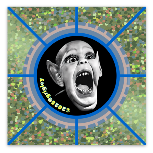 Bat Boy Square Glitter Stickers OGD Meme Theft Ring 2025