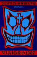 Large Reissue (circa 2016) Grigley Mask 1 Skateboard Stickers from 1987