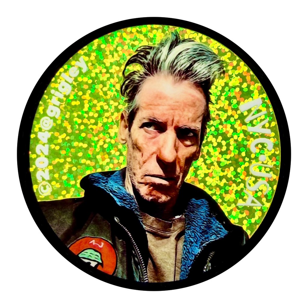 OGD Cranky JAG Fancy Round Glitter Sticker 2024
