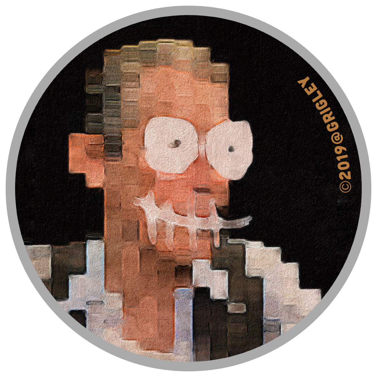 OGD GRIGLEY Cubist-Smile Selfie Suicide Circle Stickers 2019