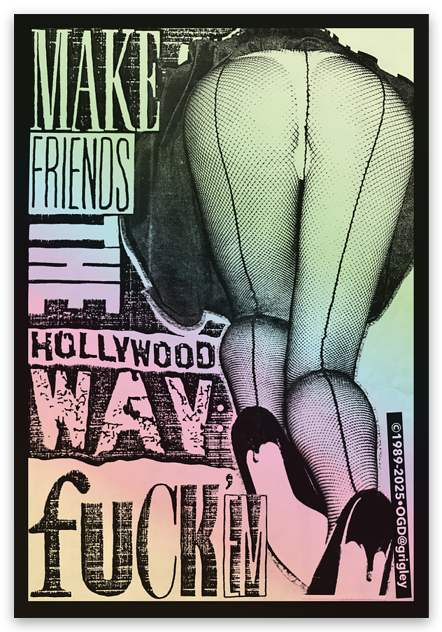 OGD Make Friends Hollywood Way Holographic Stickers 1989-2025
