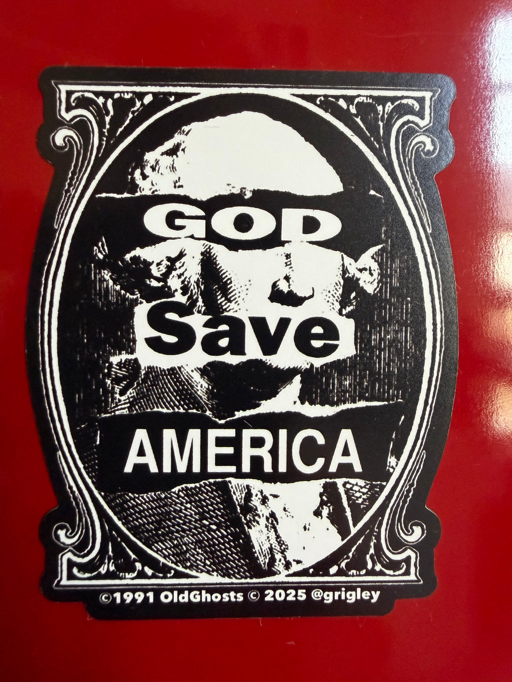 God Save America Dye Cut Refrigerator Magnets 1991