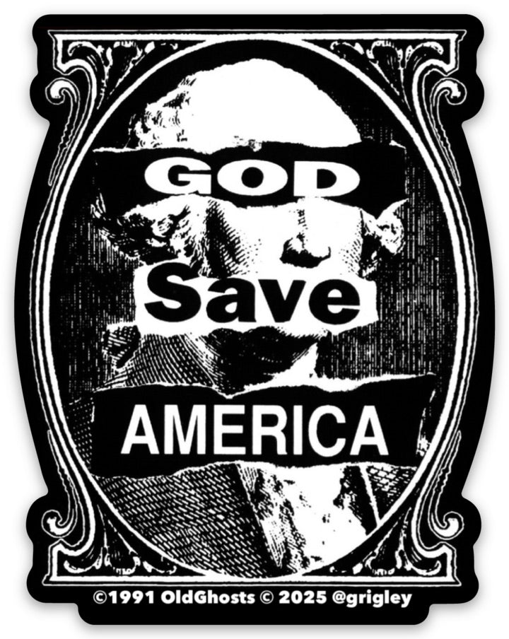 God Save America Dye Cut Refrigerator Magnets 1991