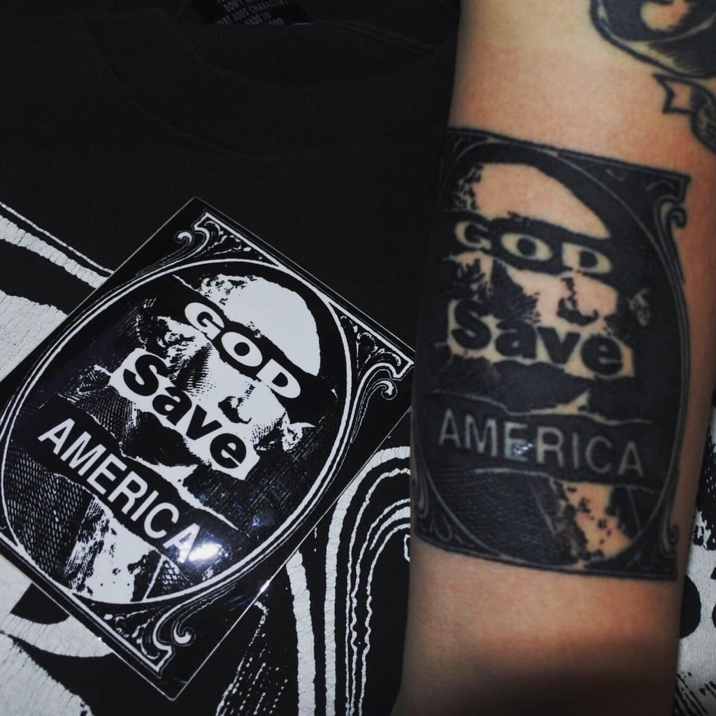 God Save America Black Short Sleeve Tees 1991