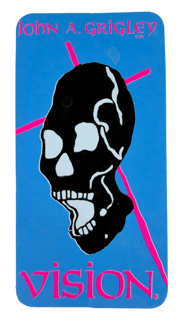 VINTAGE Vision Skates Grigley Guardian 2 Pro Model Skateboard Stickers Circa 1988