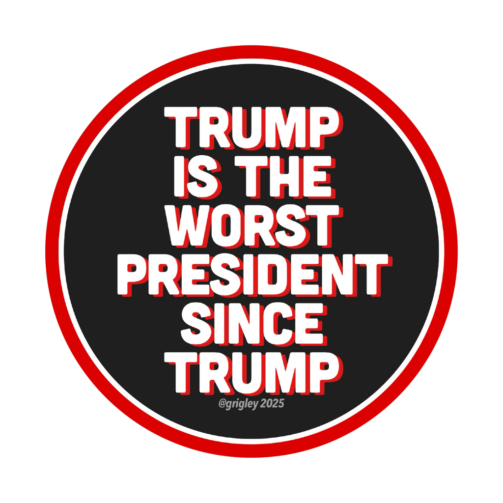 OGD Meme Theft Ring, Inc• The WORST 3" Round BLACK Stickers 2025