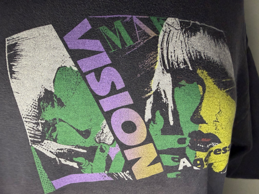 Rare Vision Skates Aggressor 1 Vintage Large Black Tee Shirt Grigley Collection 1986?