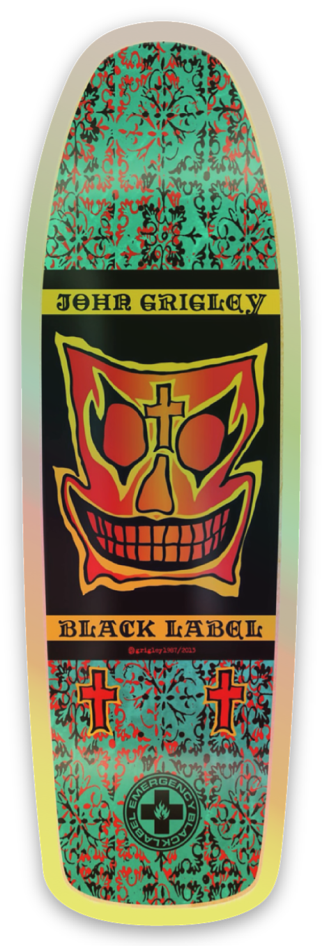 The Label's Grigley Mask 1 Model Art OGD's Holographic Mini Skate Deck Decals 2026