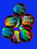 Old Ghosts Vintage 1984 Round Holographic Spray Paint Stencil Logo Stickers
