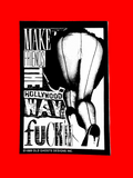 Black and white graphic with text and a stylized depiction of a person's buttocks.