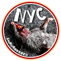 Stylized image of a rat with 'NYC' text and red border