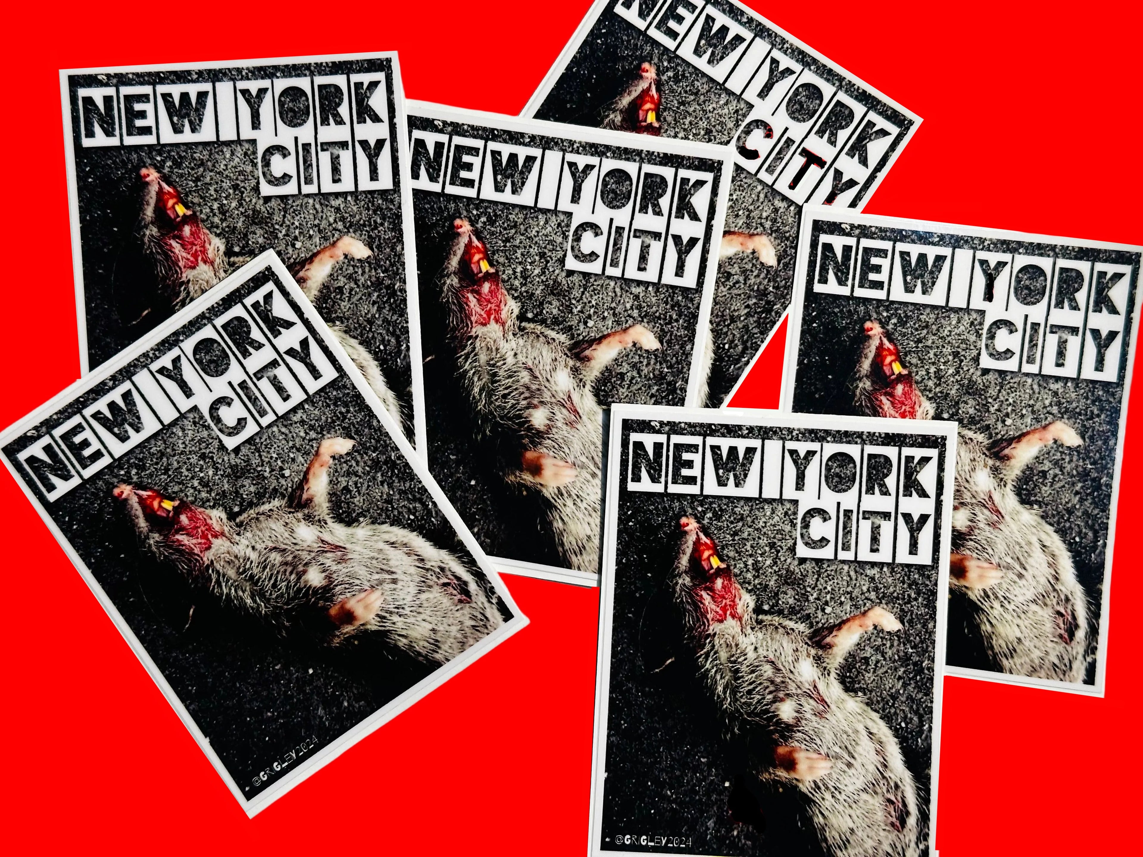OGD NYC Rectangle Dead Rat Stickers 2024