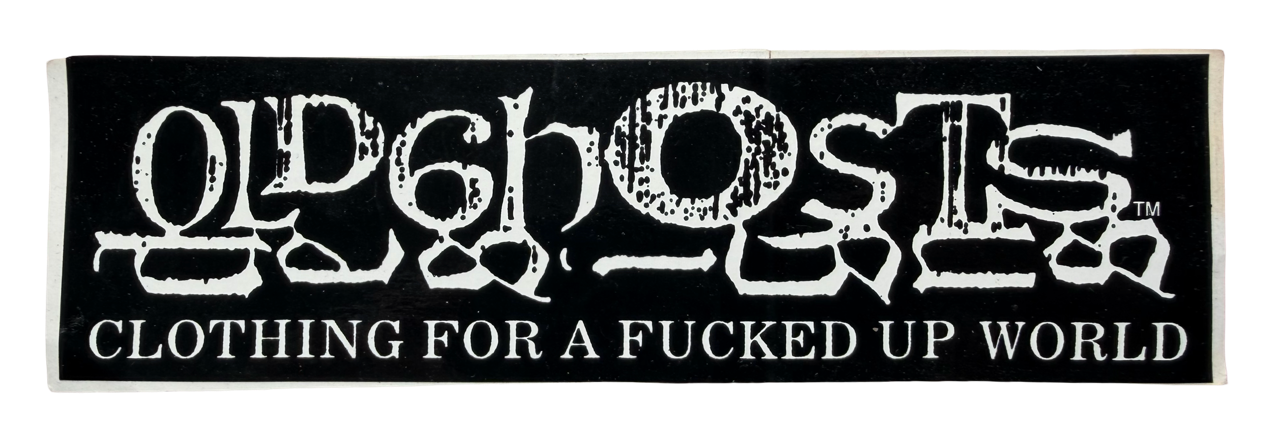 ¡VINTAGE! Dead-Stock Old Ghosts Designs Logo Sticker 1989