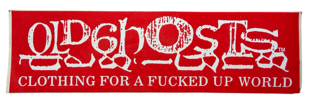¡VINTAGE! Dead-Stock Old Ghosts Designs Logo Sticker 1989
