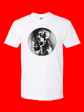 1985 OGS Spray Paint Chain Skull Circle Logo White Short Sleeve Tee Shirts