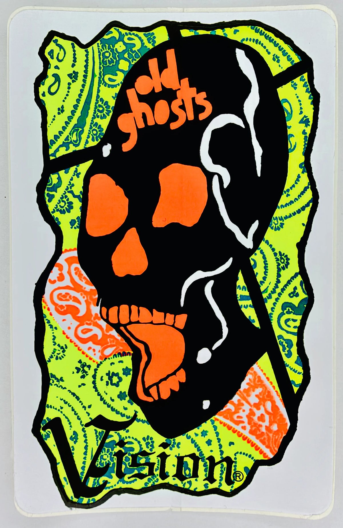 VINTAGE Vision Skates Old Ghosts Series Grigley Guardian Skateboard Stickers 1985