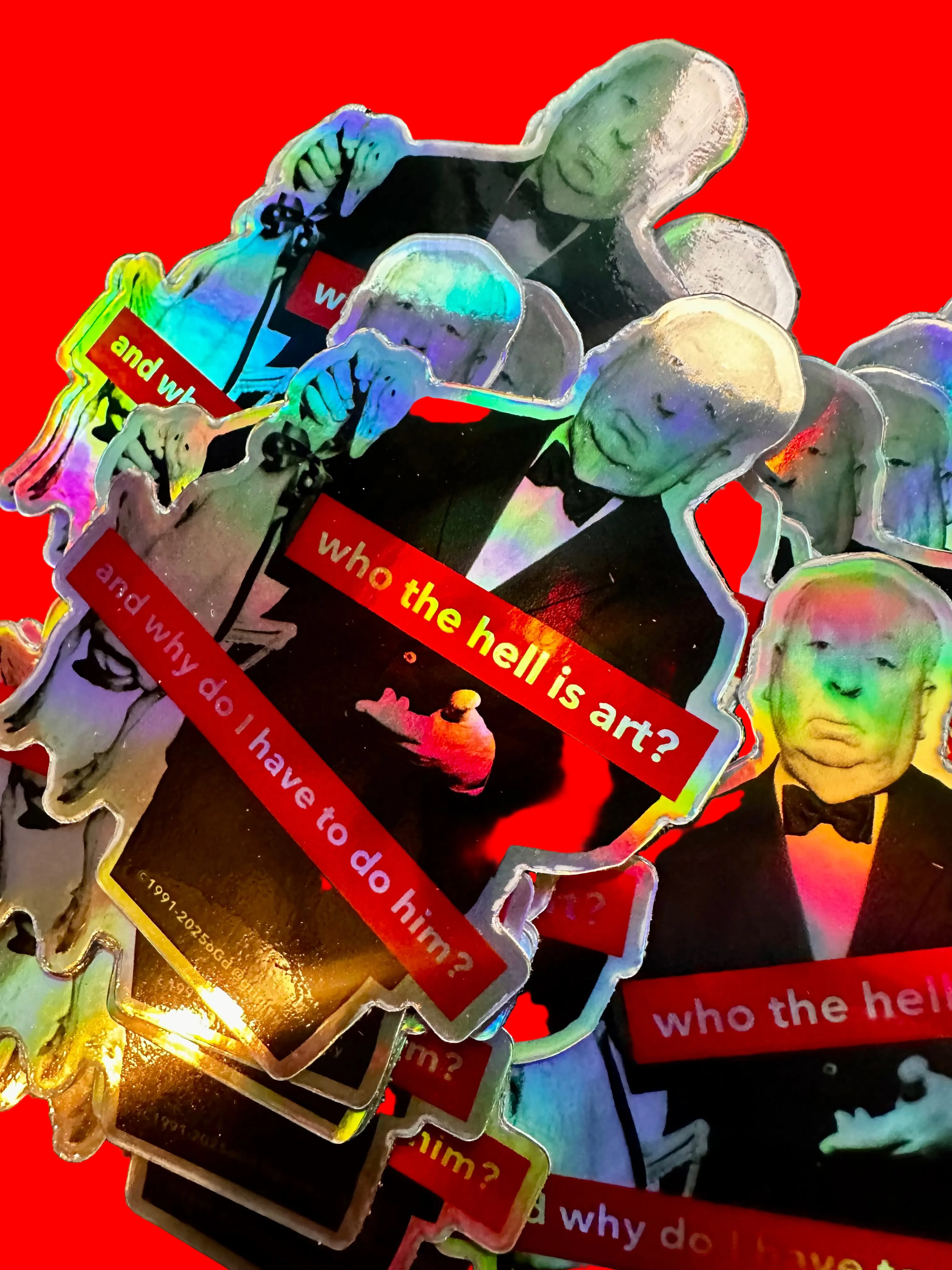 AlfredHitchcockWithDeadGooseSticker