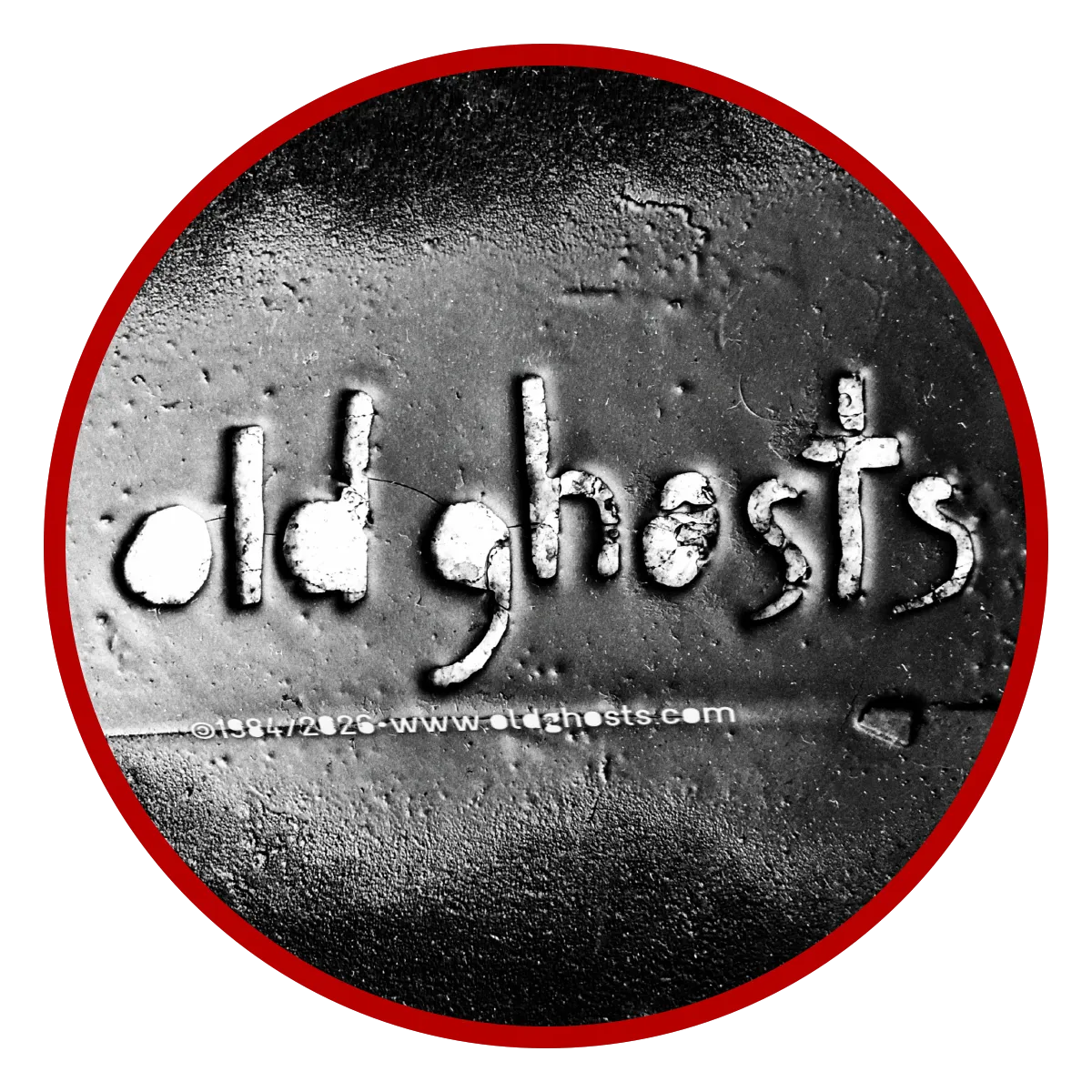 Old Ghosts 1984 Round Spray Paint Stencil Logo Decals
