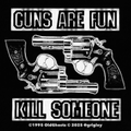 OGD Guns Are Fun Square B&W Stickers 1995-2025