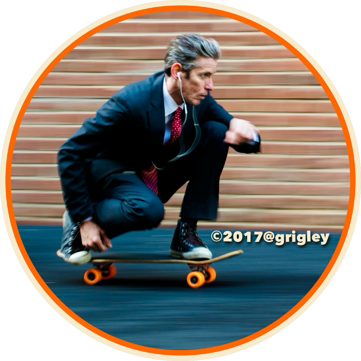 OGD Grigley Suit Boi 3" Round Stickers 2017
