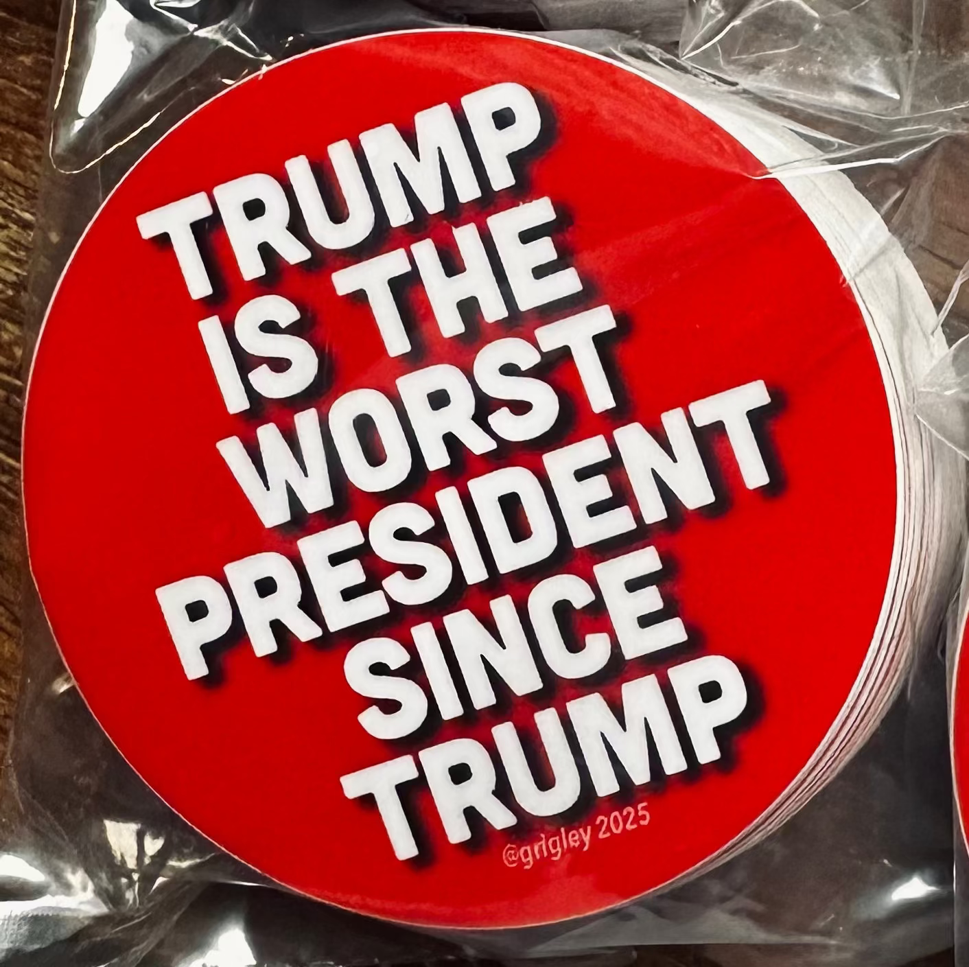 The Worst President Ever Red Sticker